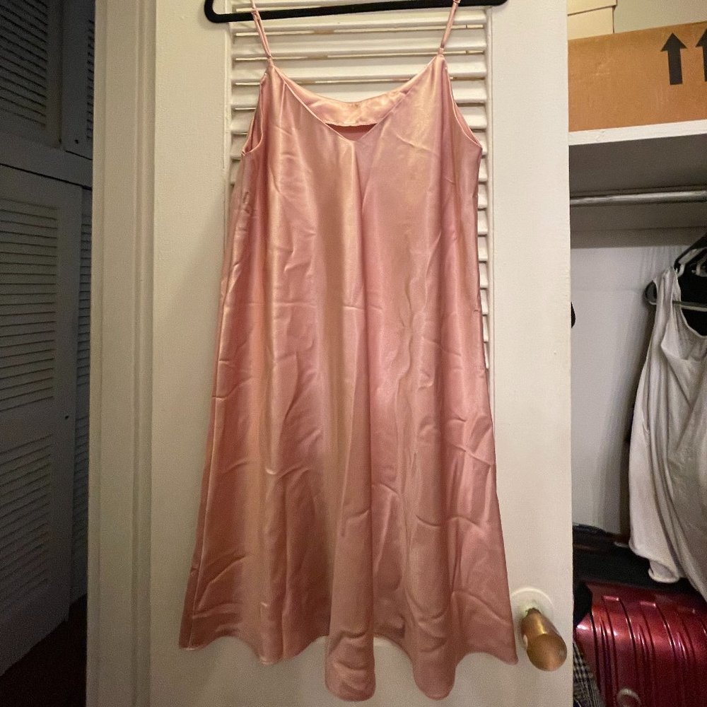 Francesca's Abigail Satin Slip Dress